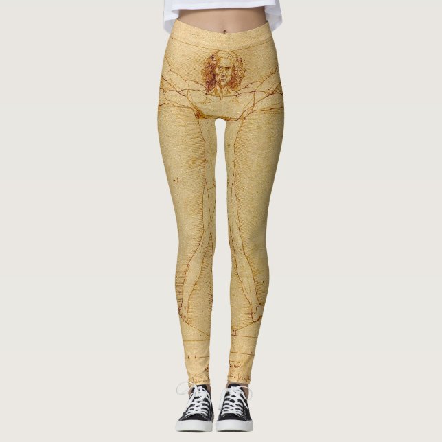 Vitruvian Man von Leonardo Da Vinci Leggings (Vorderseite)