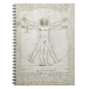 Vitruvian Man von Leonardo da Vinci Notizblock