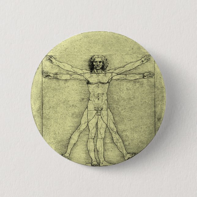 Vitruvian Mann Button (Vorderseite)