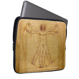 Vitruvian Mann durch Leonardo da Vinci Laptopschutzhülle