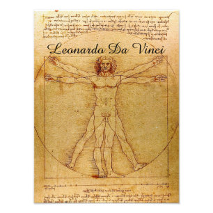 Vitruvian Mann-LEONARDO Da Vinci Fotodruck
