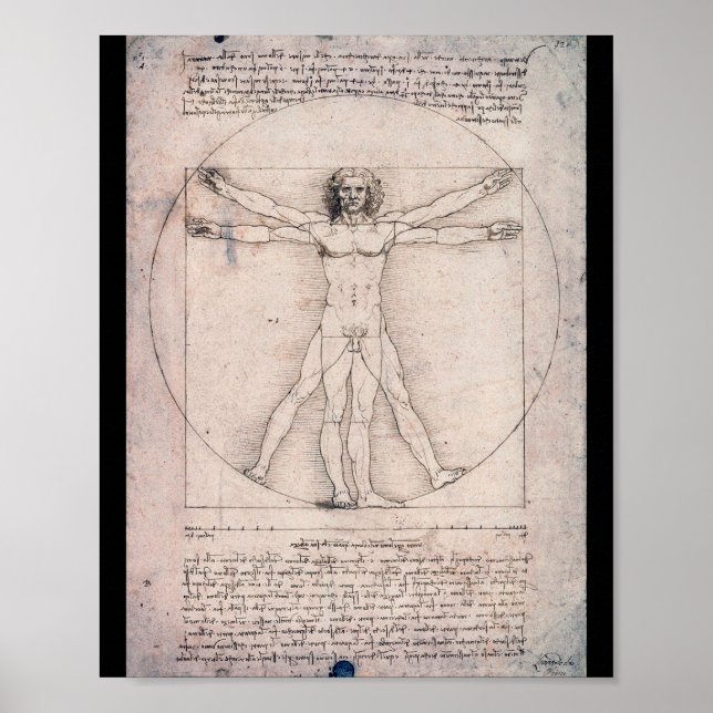 Vitruvian ManVitruvian Man, Leonardo da Vinci Poster (Vorne)
