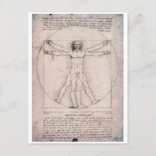 Vitruvian ManVitruvian Man, Leonardo da Vinci Postkarte