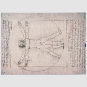 Vitruvian ManVitruvian Man, Leonardo da Vinci Seidenpapier