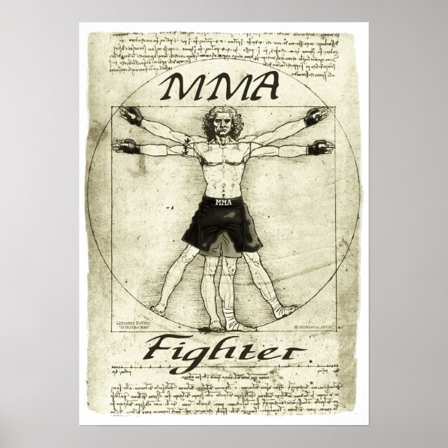 Vitruvian MIXED MARTIAL ARTS Man Poster (Vorne)