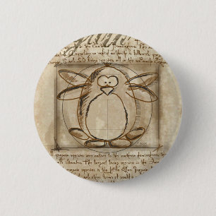 Vitruvian Pinguin Button