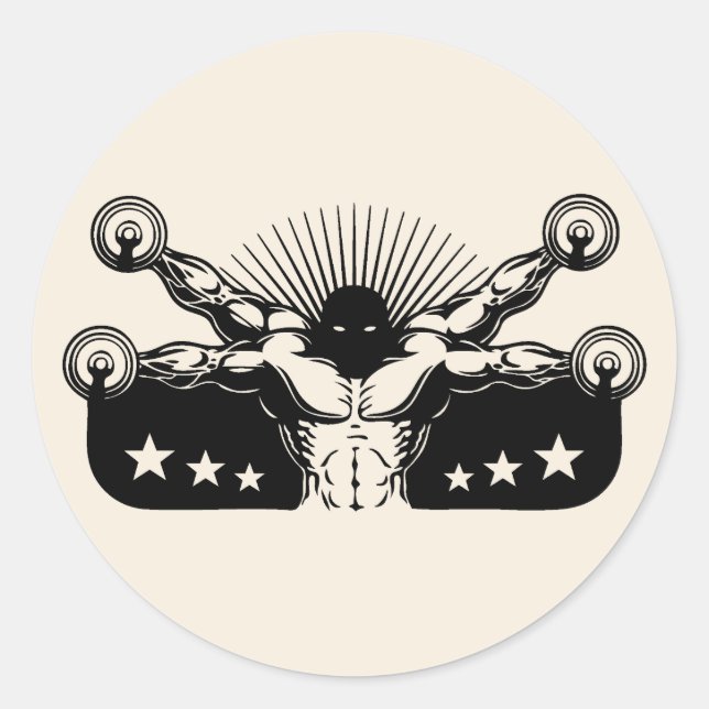 Vitruvian Reps Runder Aufkleber (Vorderseite)