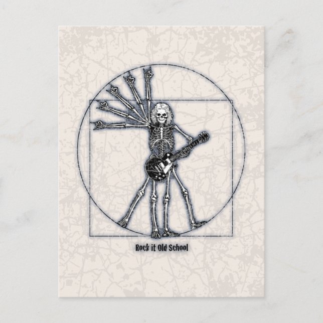 Vitruvian Skeleton Postkarte (Vorderseite)