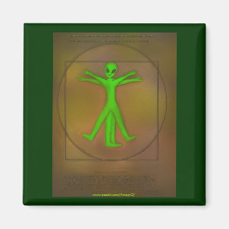 Vitruvian Space Alien /2 Magnet