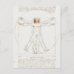 Vitruvianischer Mensch Da Vinci Postkarte