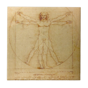 Vitruvianischer Mensch von Leonardo Da Vinci Fliese