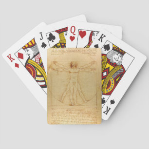 Vitruvianischer Mensch von Leonardo Da Vinci Spielkarten