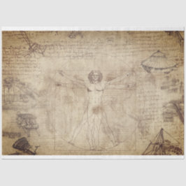 Vitruvianisches Herrenmotiv Seidenpapier