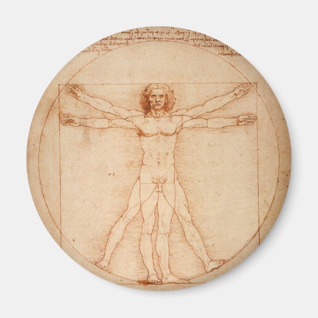 Vitruviano Man Magnet (Vorne)