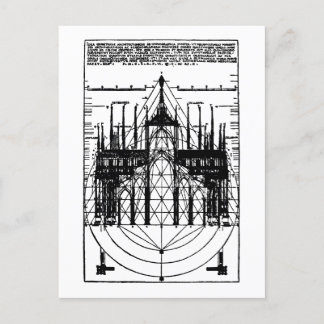 Vitruvischer Dom von Mailand 1521 Postkarte