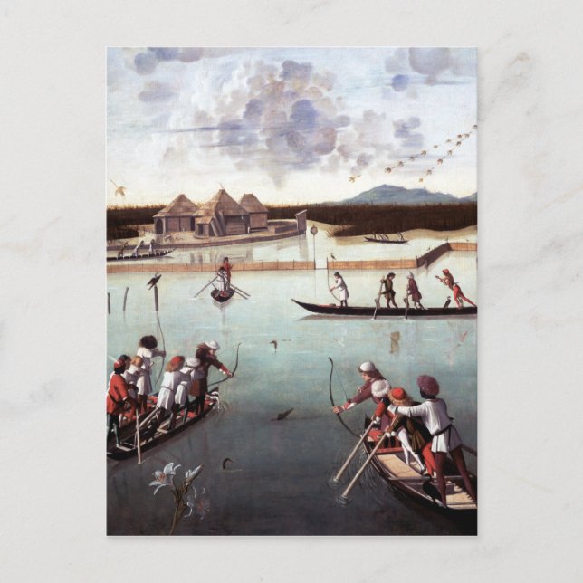 Vittore Carpaccio Jagd auf der Lagune Postkarte (Vorderseite)