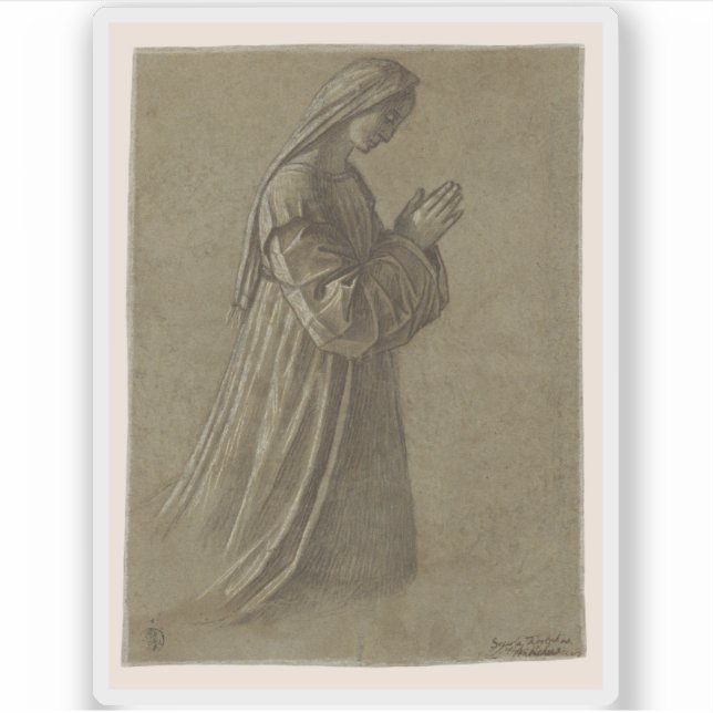 Vittore Carpaccio - Studie über die Jungfrau Aufkleber (Vorderseite)