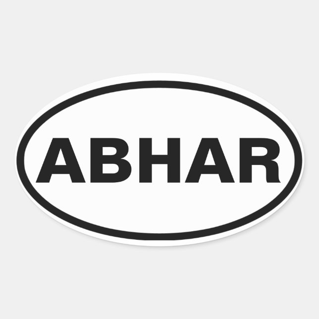 VIUR Abhar Ovaler Aufkleber (Vorderseite)