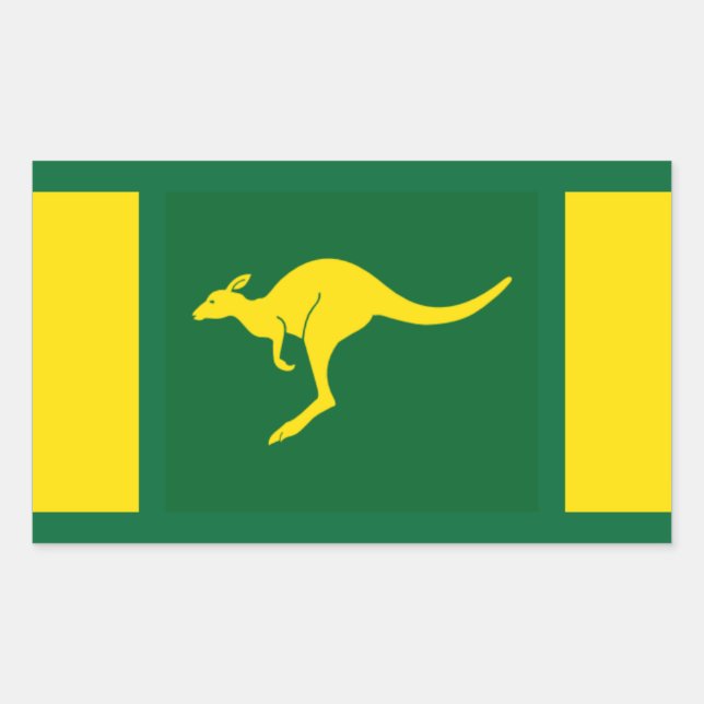 VIUR Aussie Colors Kangaroo Rechteckiger Aufkleber (Vorderseite)