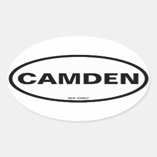 VIUR Camden New Jersey Ovaler Aufkleber