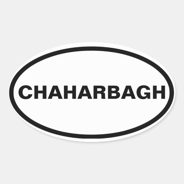 VIUR Chaharbagh Ovaler Aufkleber (Vorderseite)