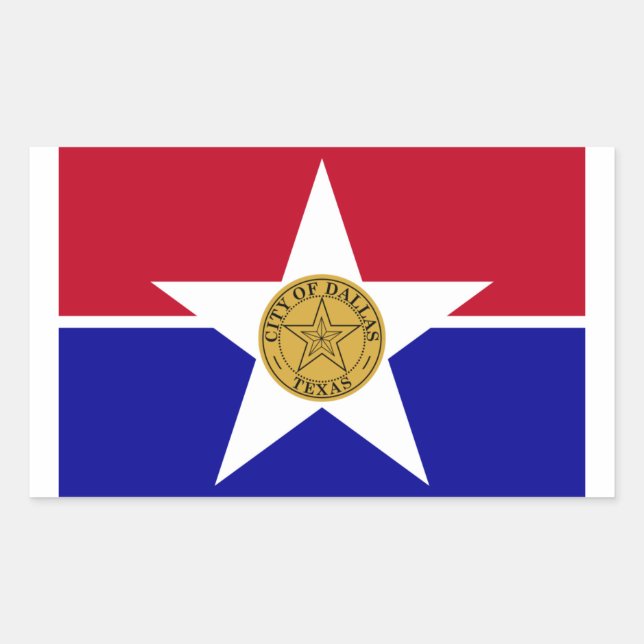 VIUR Dallas Flag Rechteckiger Aufkleber (Vorderseite)