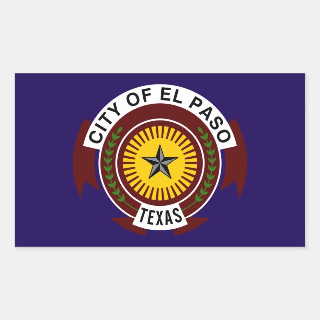 VIUR El Paso Flag Rechteckiger Aufkleber (Vorderseite)