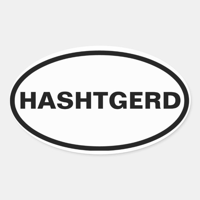VIUR Hashtgerd Ovaler Aufkleber (Vorderseite)