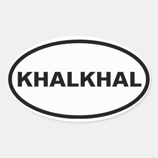 VIUR Khalkhal Ovaler Aufkleber (Vorderseite)