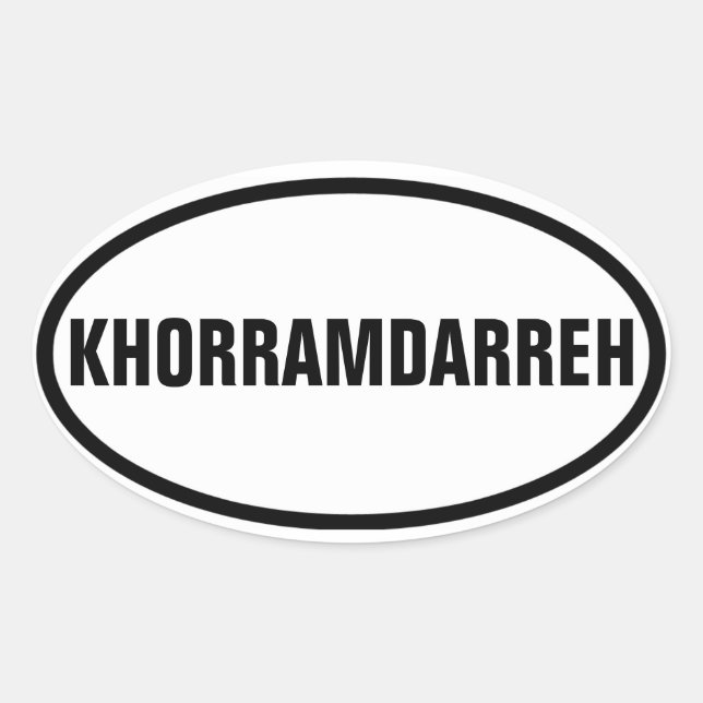 VIUR Khorramdarreh Ovaler Aufkleber (Vorderseite)
