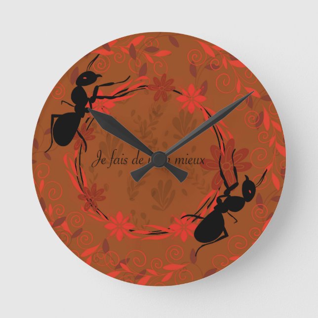 Viurmi, Bejahung positiv, Phrase inspirante Runde Wanduhr (Vorderseite)
