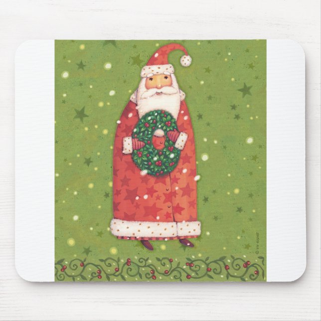 VIV77 grünes Santa.tif Mousepad (Vorne)