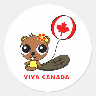 Viva Canada Runder Aufkleber