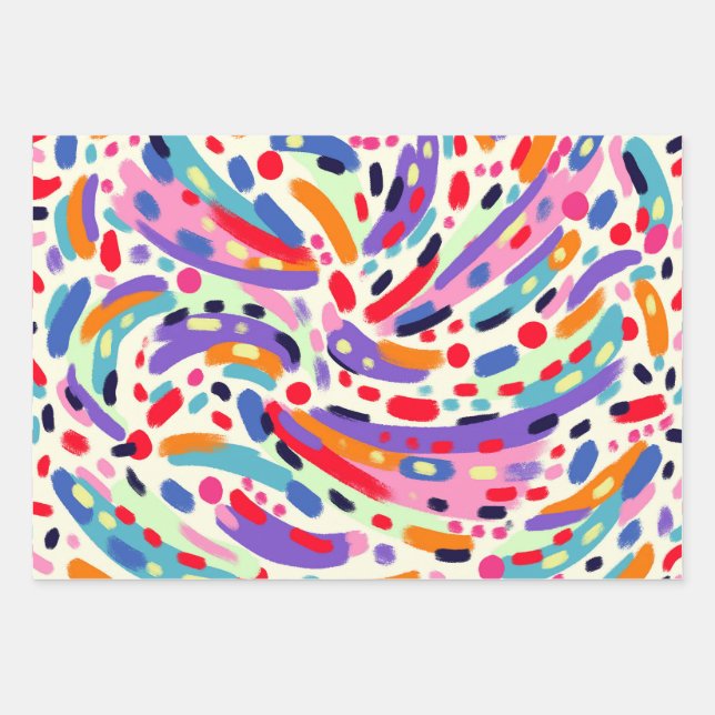 Viva Colors! Geschenkpapier Set (Vorderseite)