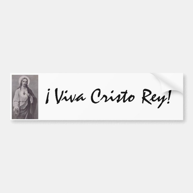 Viva Cristo Rey heiliges Herz von Jesus Autoaufkleber (Vorne)