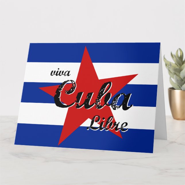 Viva Cuba Libre, Havanna, Fidel Castro, Che Guevar Karte (Kleine Pflanze)