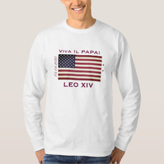 Viva Il Papa Pope LEO XIV T-shirt long manche