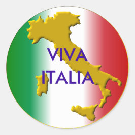 Viva italia runder aufkleber