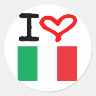 Viva Italien! Runder Aufkleber