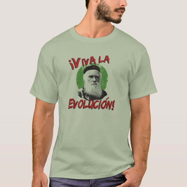 Viva La Evolucion Darwin das Shirt Männer (Vorderseite)