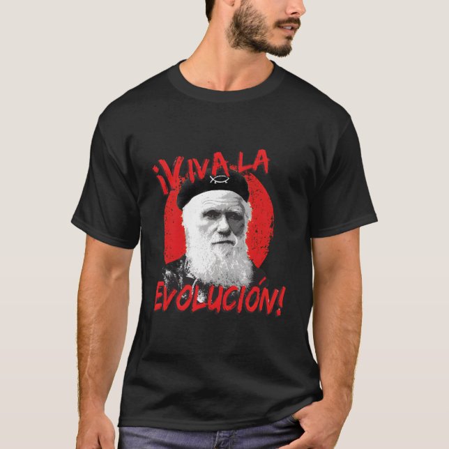 Viva La Evolucion Darwin T-Shirt (Vorderseite)