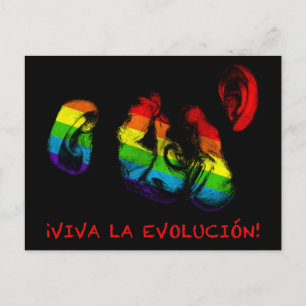 viva la evolucion! Regenbogenschimpansen Postkarte