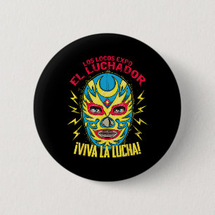 Viva La Lucha Mexico Black Women Cinco De Mayo Mex Button