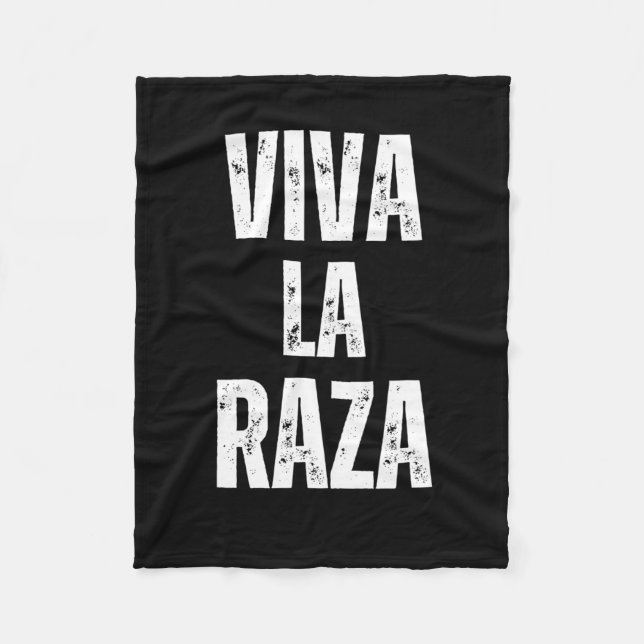 Viva La Raza Immigration Rights Anti Trump 2025 Fleecedecke (Vorderseite)