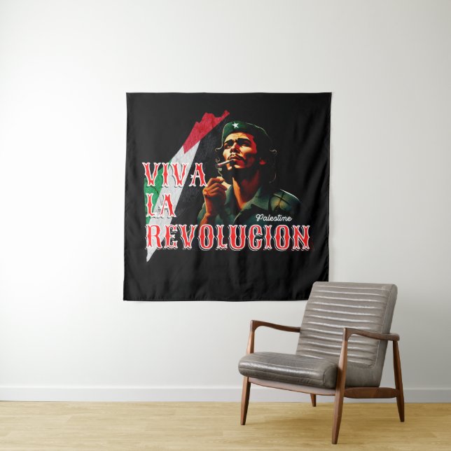 Viva La Revolucion Palestine Wandteppich (Beispiel)