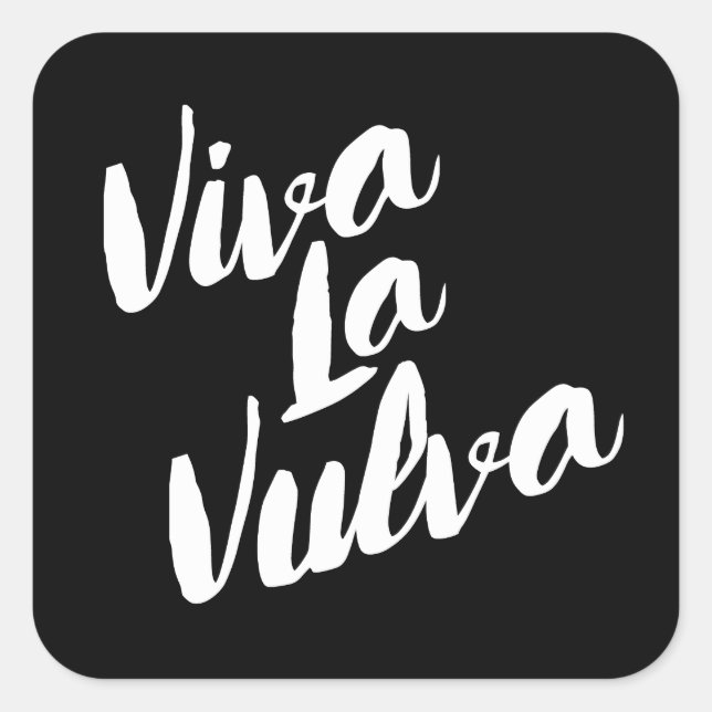 Viva La V Quadratischer Aufkleber (Vorderseite)