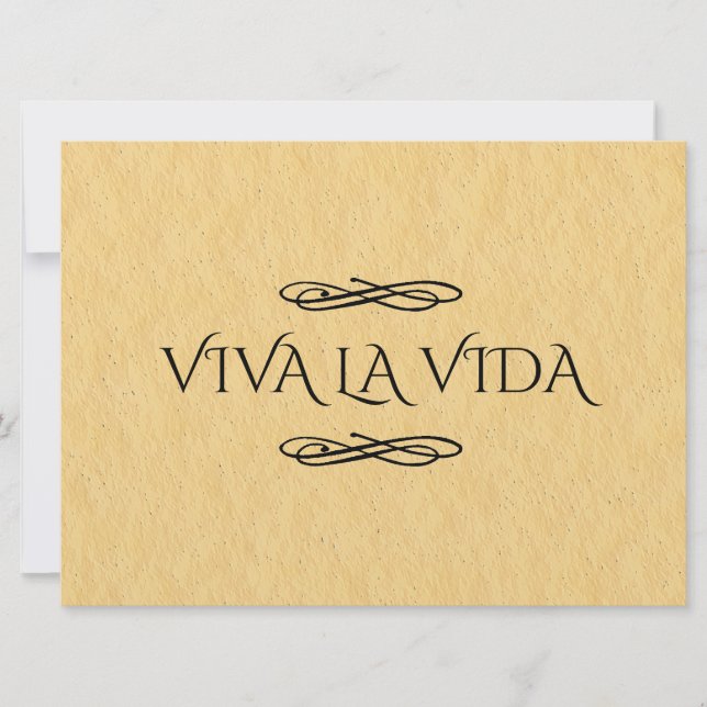Viva La Vida Sign | Live Life Sign (Vorderseite)
