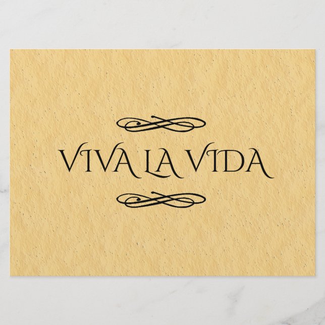 Viva La Vida Sign | Live Life Sign (Vorderseite)