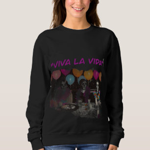Viva la Vida Sweatshirt de fête de squelette