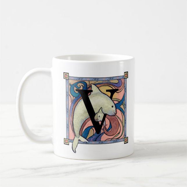 Viva Laquita Tasse - mit dem Buchstaben "V " (Links)